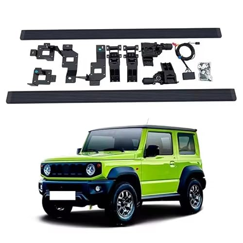 YBDFCBF Elektrisch einziehbare Trittbretter Kompatibel mit Suzuki Jimny 5-Türer/3-Türer 2020 2021 2022 2023 2024 2025 Automatische Seitenstufenschienen-Nerfbars-Zubehör(5 Door Without Light) von YBDFCBF