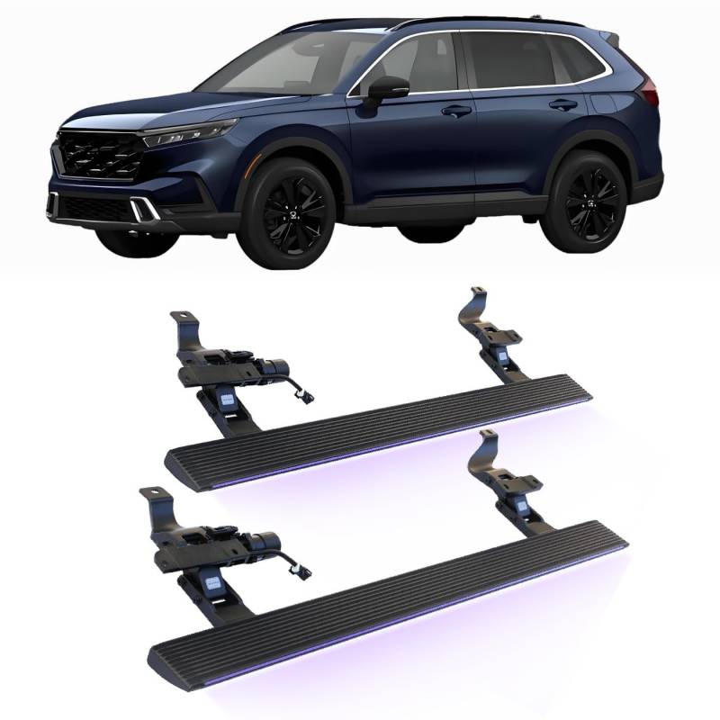 YBDFCBF Elektrische einziehbare Trittbretter, kompatibel mit Honda CRV CR-V 2023 2024 2025, automatische Seitenstufenschienen, Nerf Bars, Zubehör(Wift Light) von YBDFCBF