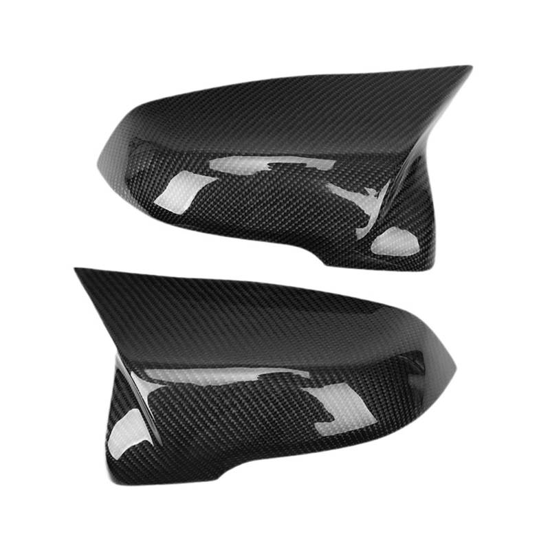 YBDFCBF Kohlefaser-Seitenrückspiegelabdeckung, Ersatz-Ochsenhorn, kompatibel for BMW 1 2 Serie X1 Z4 F45 F46 F48 F49 2016–2019 von YBDFCBF