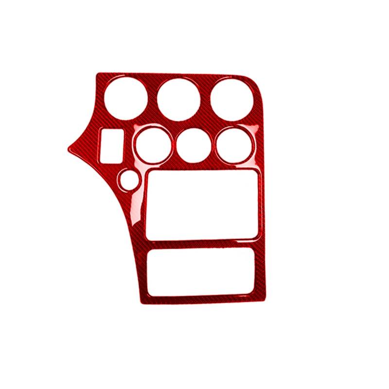 YBDFCBF Kompatibel for Alfa Romeo 159 2005–2023, Kohlefaser-Zentral-CD-Radio-Luftauslass-Panel, dekorative Abdeckung, Auto-Innendekorationsaufkleber(Red LHD) von YBDFCBF