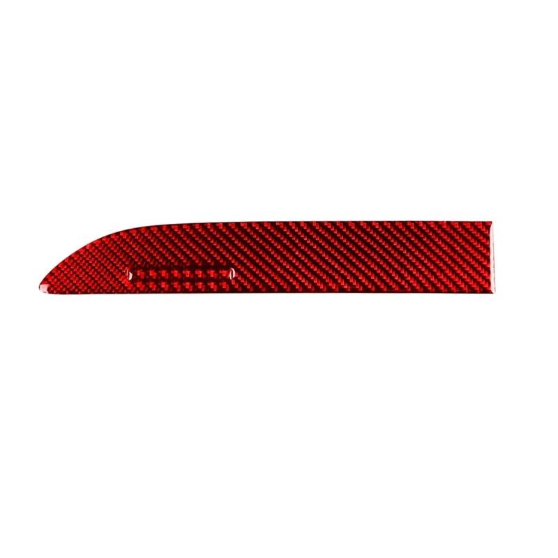 YBDFCBF Kompatibel for Audi A6 S6 C6 2005–2011, Kohlefaser, Co-Pilot, Handschuhfach, dekorativer Streifen, Auto-Innendekoration, Zubehör-Aufkleber(Red LHD) von YBDFCBF