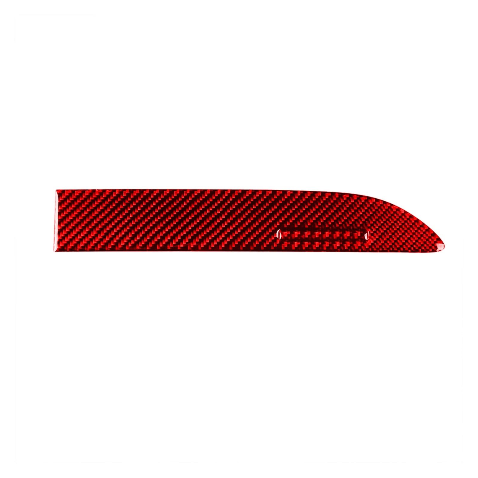 YBDFCBF Kompatibel for Audi A6 S6 C6 2005–2011, Kohlefaser, Co-Pilot, Handschuhfach, dekorativer Streifen, Auto-Innendekoration, Zubehör-Aufkleber(Red RHD) von YBDFCBF