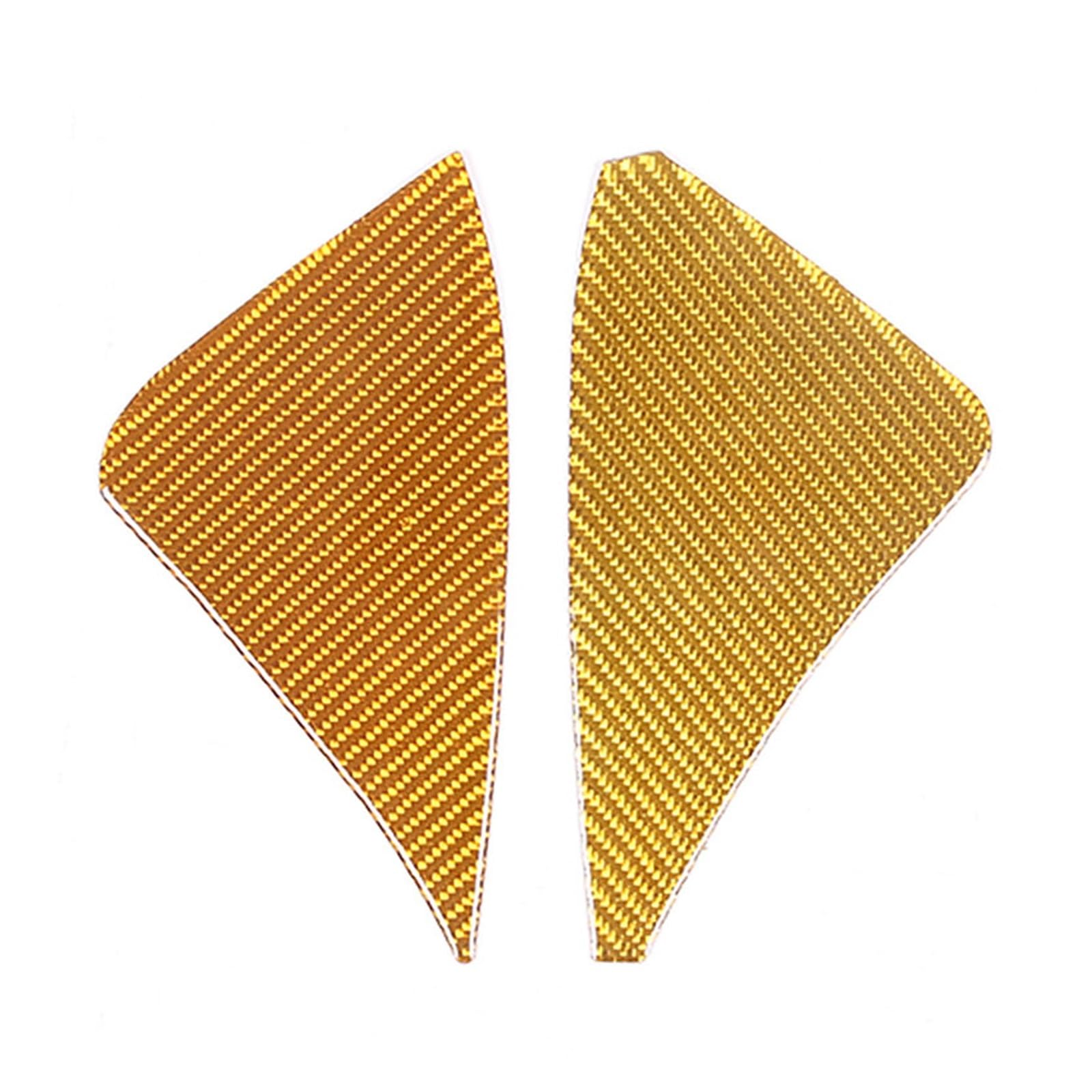 YBDFCBF Kompatibel for Corvette C6 2005–2013, Zubehör, Innenverkleidung, weiche Kohlefaser, seitlicher dekorativer Aufkleber for das Armaturenbrett(Yellow) von YBDFCBF