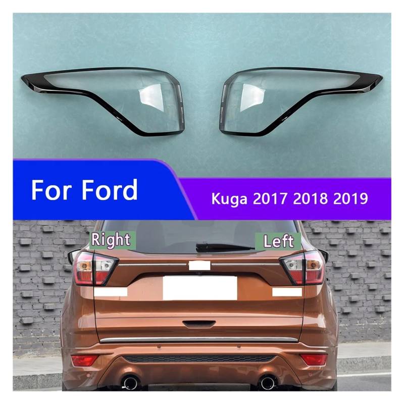 YBDFCBF Kompatibel for Ford Kuga 2017 2018 2019 Rücklicht Shell Transparent Lampshdade Taillamp Abdeckung Lampe Schatten Ersetzen Original Objektiv(Left) von YBDFCBF