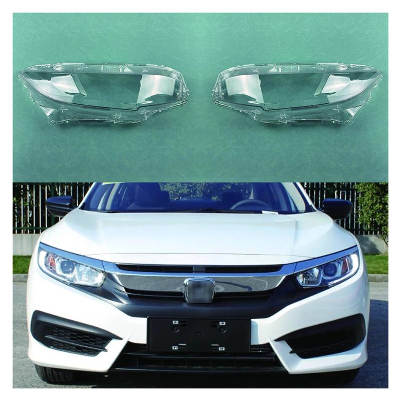 YBDFCBF Kompatibel for Honda Civic 2016~2021 Niedrigen Scheinwerfer Transparente Abdeckung Lampe Schatten Scheinwerfer Shell Objektiv Ersetzen Original Lampenschirm(Low A Piar) von YBDFCBF