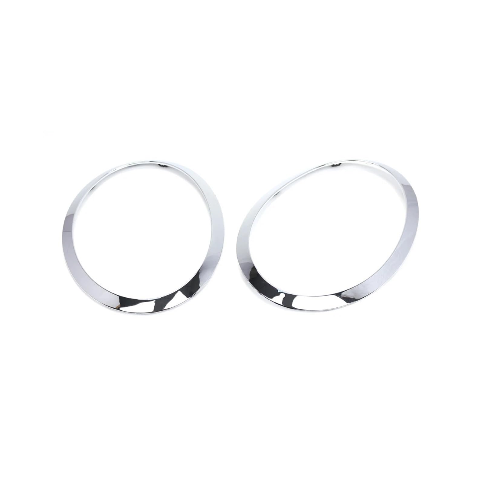 YBDFCBF Kompatibel for MINI Cooper F55 F56 F57 2014+ Chrom Silber Links Rechts Vorne Scheinwerfer Rahmen Scheinwerfer Augenbraue Ring Abdeckung Trim Ersatz(1 pair) von YBDFCBF