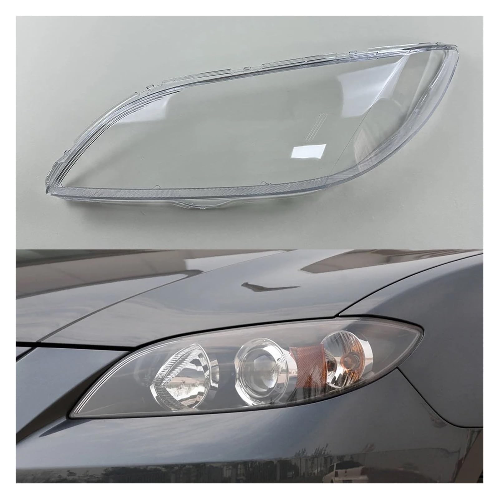 YBDFCBF Kompatibel for Mazda 3 M3 Limousine 2006-2012 Scheinwerfer Transparente Abdeckung Scheinwerfer Shell Lampenschirm Fall Ersetzen Original Objektiv(Left) von YBDFCBF