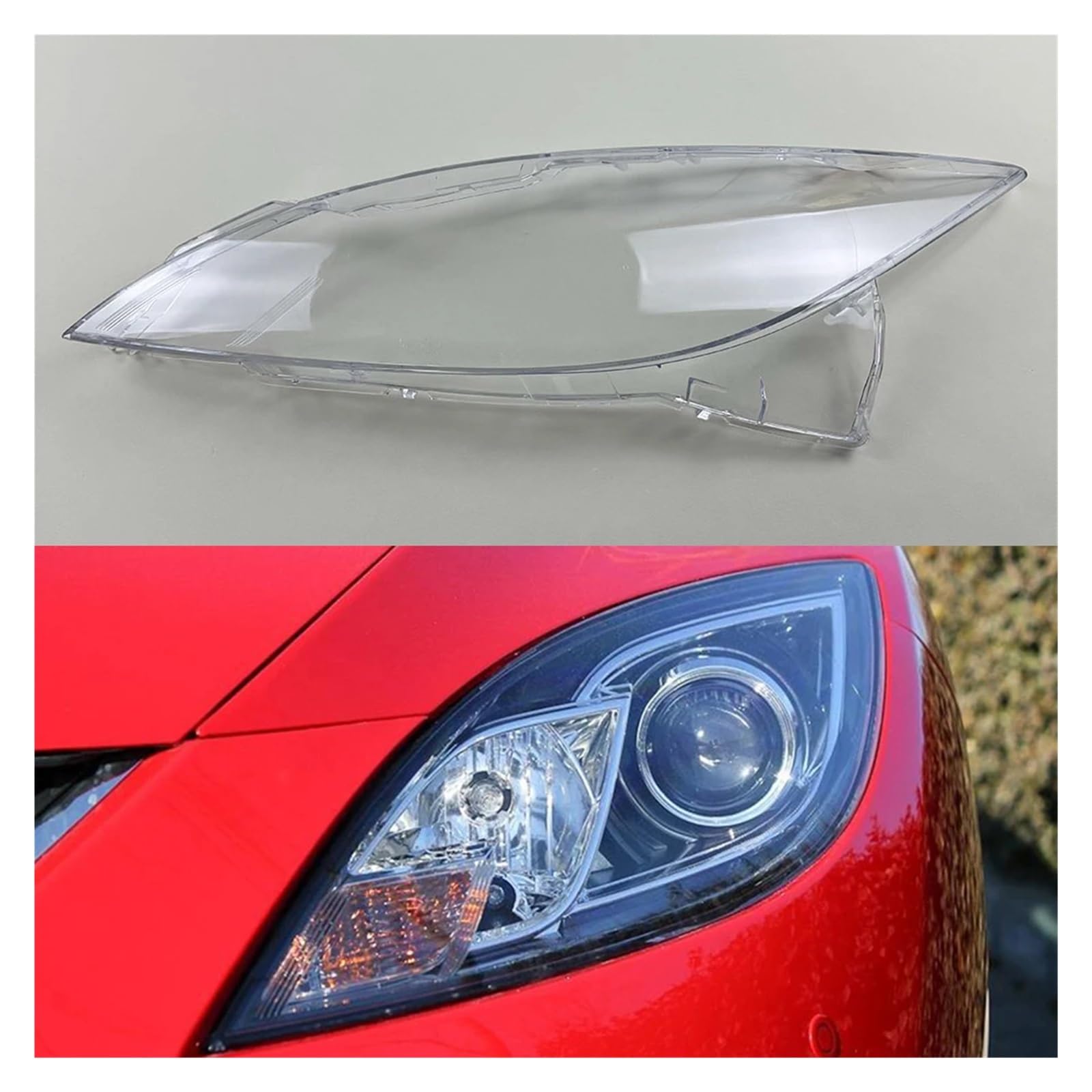 YBDFCBF Kompatibel for Mazda 6 2009-2015 Scheinwerfer Lampe Shell Transparente Maske Scheinwerfer Abdeckung Objektiv Ersetzen Original Lampenschirm(Left) von YBDFCBF