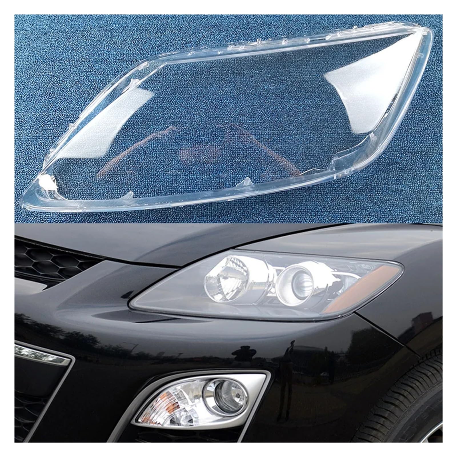 YBDFCBF Kompatibel for Mazda CX-7 2008~2016 Front Scheinwerfer Abdeckung Shell Scheinwerfer Lampenschirm Objektiv Glas Ersetzen Original Lampenschirm(Left) von YBDFCBF