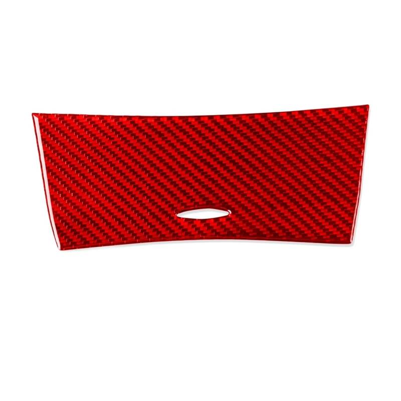 YBDFCBF Kompatibel for Mercedes-Benz CLS C219 2004–2009, Auto-Zentralsteuerung, Aufbewahrungsbox, Verkleidung, Aufkleber, Verkleidung aus Kohlefaser, Innenzubehör(Red) von YBDFCBF