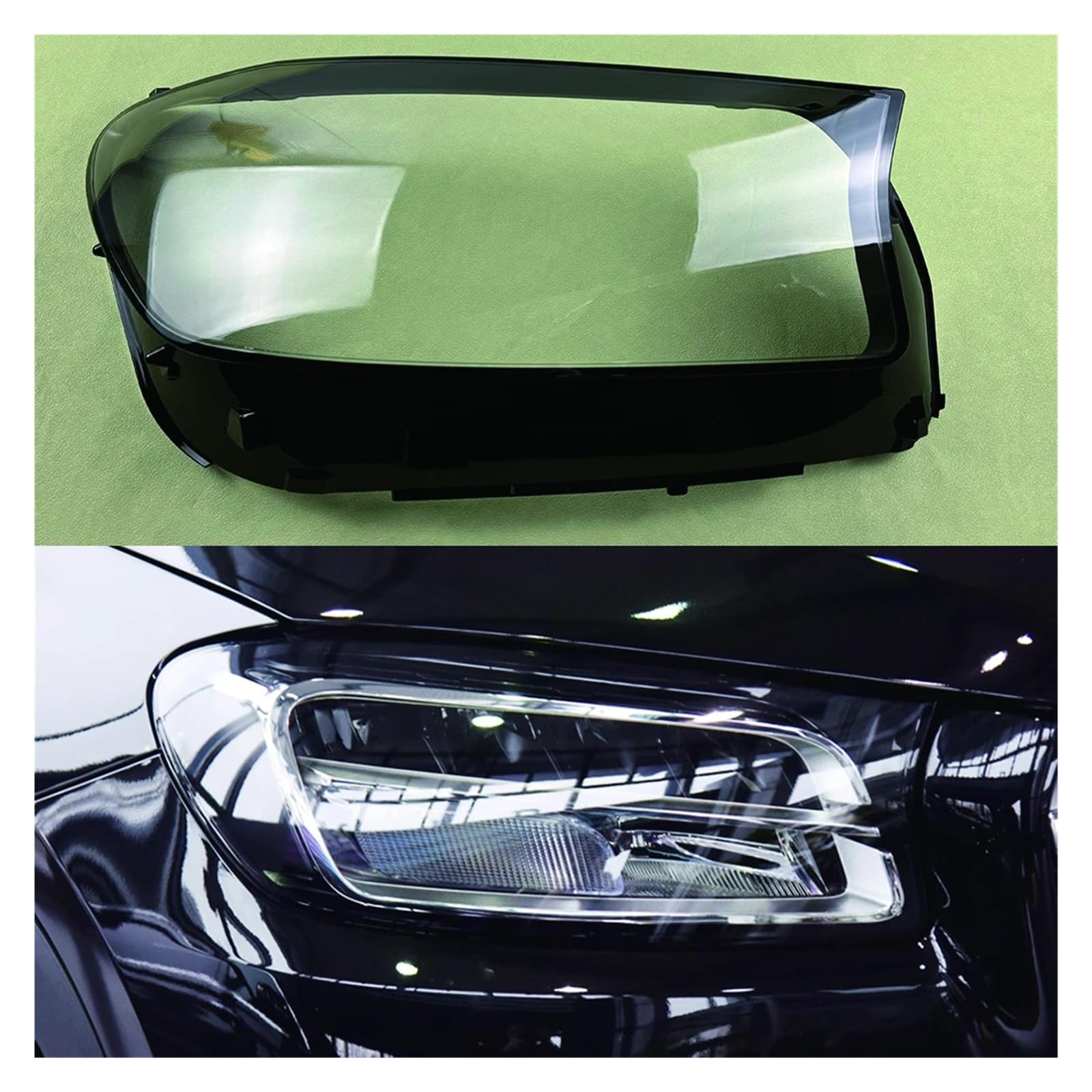 YBDFCBF Kompatibel for Mercedes-Benz GLS X167 GLS400 GLS450 2020-2022 Scheinwerfer Abdeckung Transparent Lampenschirm Lampe Objektiv Scheinwerfer Shell(Right) von YBDFCBF