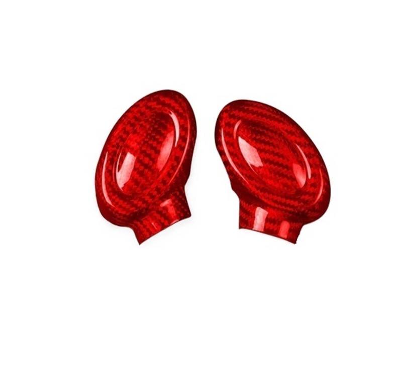 YBDFCBF Kompatibel for Mini Cooper F54 F55 F56 F57 F60 Zubehör Kohlefaser Innenraum Auto Schaltknauf Abdeckung Trim Aufkleber Dekoration(Red) von YBDFCBF