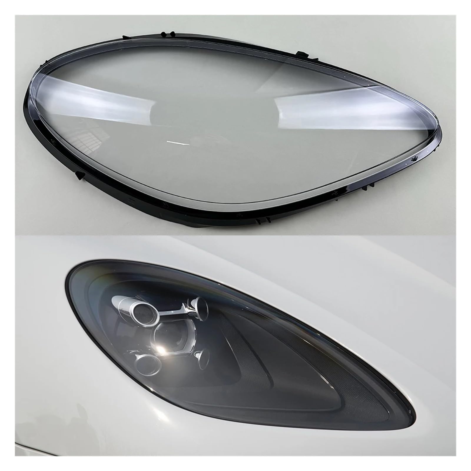 YBDFCBF Kompatibel for Porsche Macan 2018–2023. Frontlampenschirm, Scheinwerfer-Maskenschale, transparente Abdecklinse, ersetzen Sie den Original-Lampenschirm(Right) von YBDFCBF