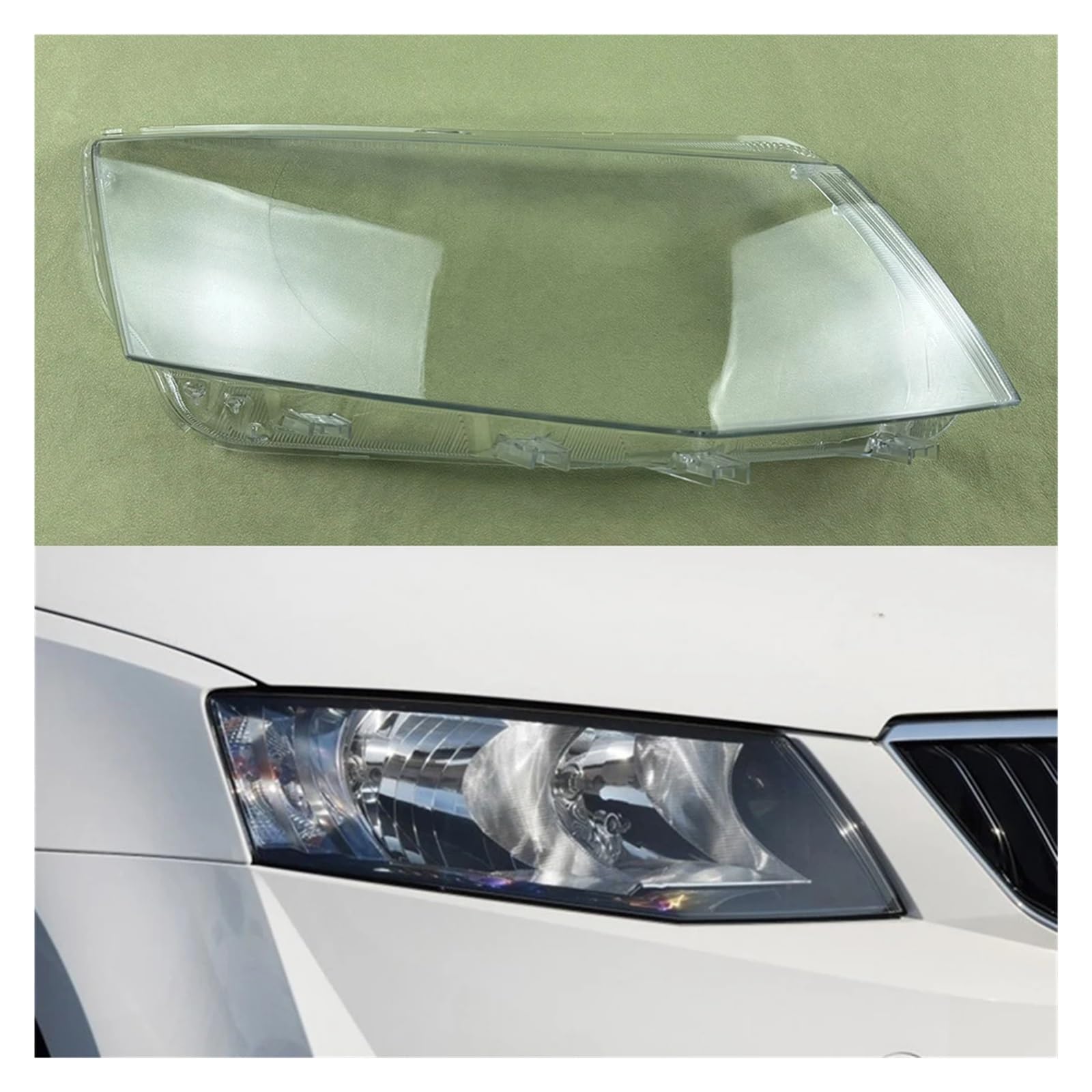 YBDFCBF Kompatibel for Skoda Octavia 2015 2016 2017 Scheinwerfer Abdeckung Transparent Lampenschirm Lampe Fall Scheinwerfer Shell Ersetzen Original Objektiv(Right) von YBDFCBF