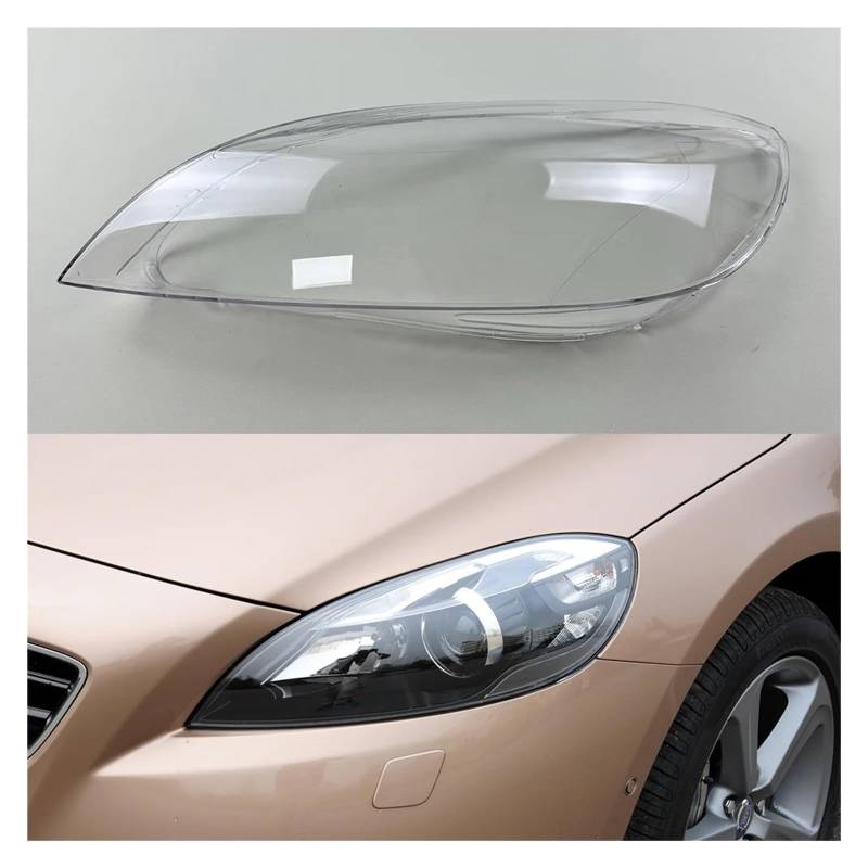 YBDFCBF Kompatibel for Volvo V40 2013–2016. Frontscheinwerfer-Lampenabdeckung, transparente Scheinwerfer-Shell-Linse, ersetzen Sie den Original-Lampenschirm(Left) von YBDFCBF