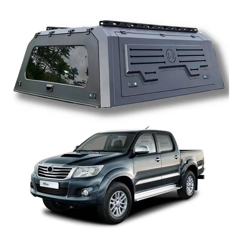 YBDFCBF Laderaumabdeckung Pickup Truck Topper kompatibel for Toyota Hilux Vigo 2014–2025, Laderaumabdeckung mit Schloss, LKW-Ladeflächenüberdachung, Hardtop-Überdachung, Zubehörabdeckungen(Style a: St von YBDFCBF