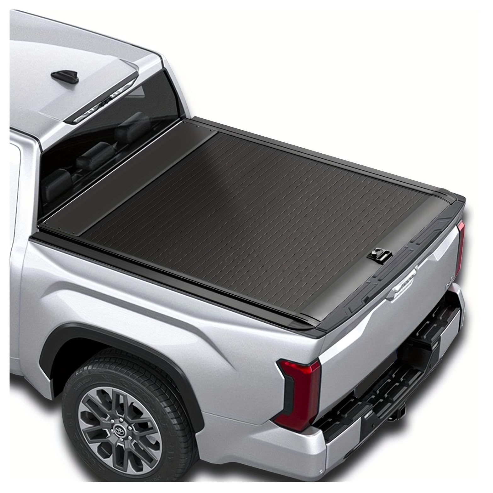 YBDFCBF Pickup-Truck-Zubehör, LKW-Ladeflächenabdeckungen, Copertura Laderaumabdeckung, kompatibel for Chevy Silverado GMC Sierra 1500 2500 3500 2014–2025, einziehbare Ladeflächenabdeckung mit Schloss( von YBDFCBF