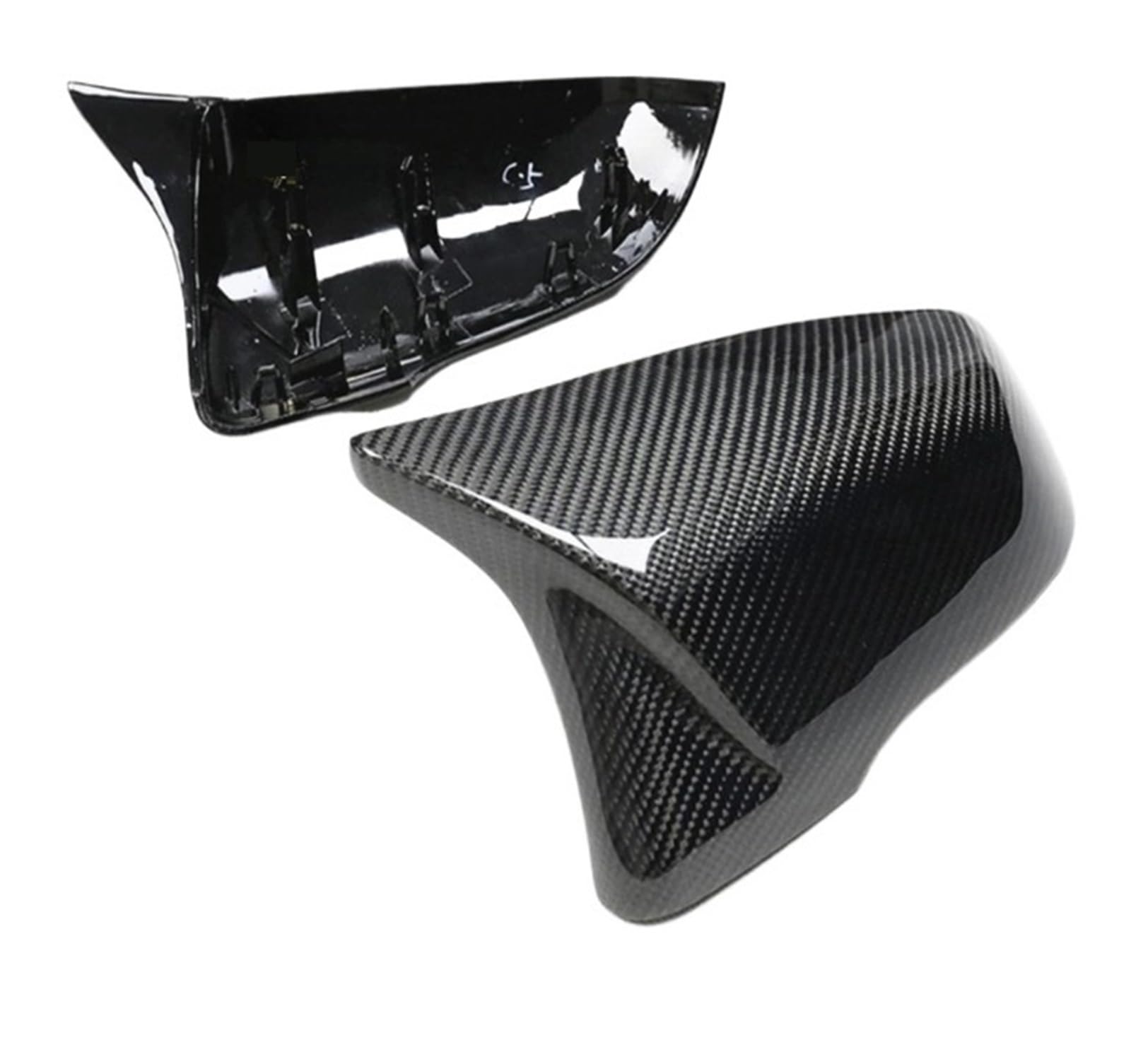 YBDFCBF Spiegelabdeckung kompatibel for BMW F52 F45 F46 F48 F49 Z4 2019–2020, Rückansichtskappe, Auto-Außenseite, Kohlefaser, Auto-Rückfahrschale, Ersatz von YBDFCBF