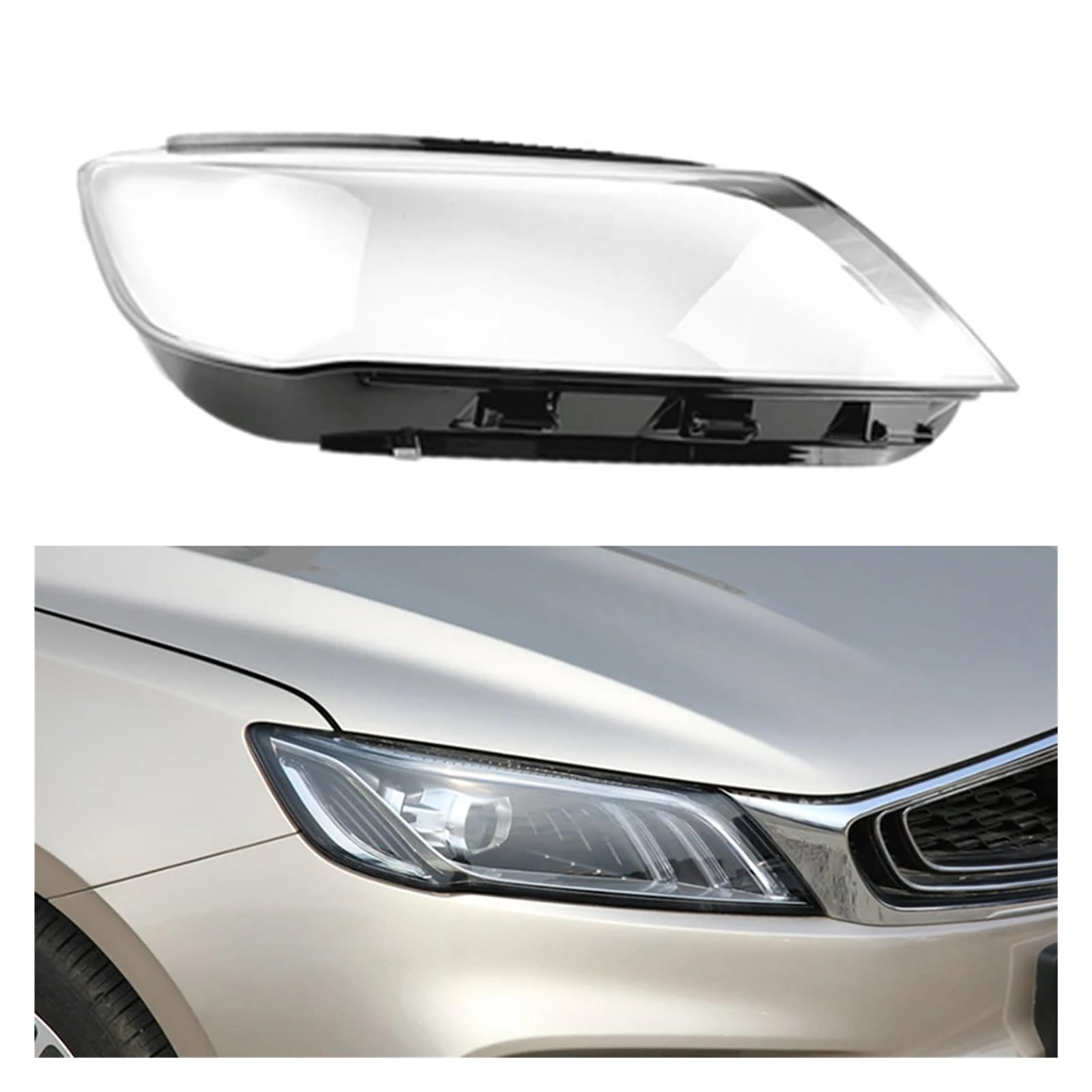 YBDFCBF Transparente Licht Fall for Geely Binray 2018 2019 2020 2021 Auto Front Scheinwerfer Objektiv Abdeckung Scheinwerfer Lampenschirm Lampe Shell Caps(Right) von YBDFCBF