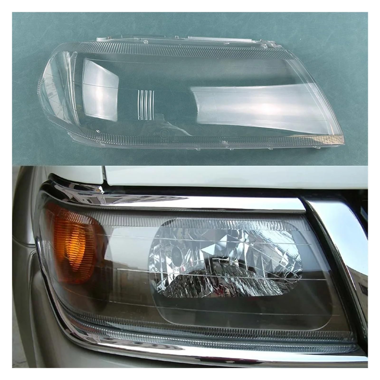 YBDFCBF for Mitsubishi Sport Pajero Race Scheinwerfer Objektiv Abdeckung Transparent Lampenschirm Scheinwerfer Shell Auto Ersatz Teile(Right) von YBDFCBF