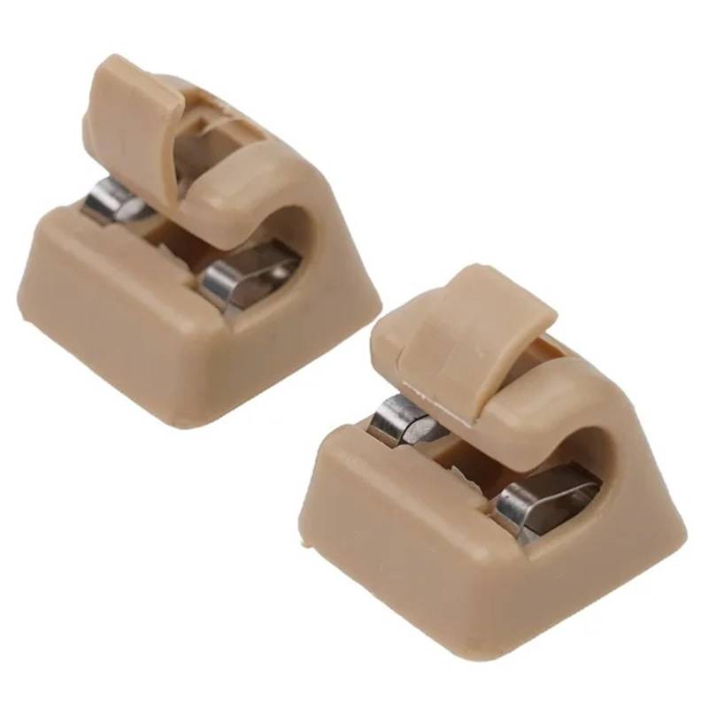 YBFFBH [Replacement] 2 stücke Sonnenblende Clips Nylon Ersatz for Mercedes W201 W190 Klasse for W123 for W124 E Klasse for W126 S Klasse Innen Teile (Beige) von YBFFBH