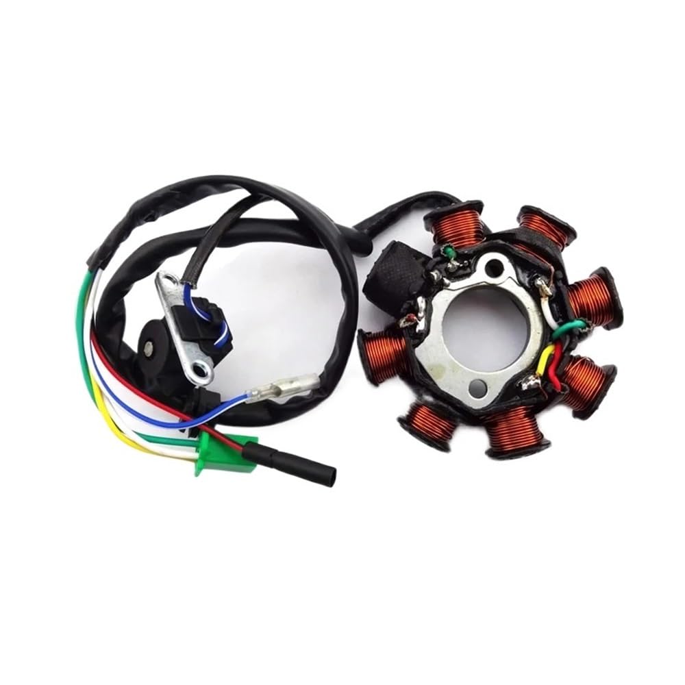 Spule Magneto Stator Generator GY6 125 Zündstator Magneto Spule 8 Pole Spulen Für GY6 125cc 150cc Moped Motorrad Magneto Stator Spule Zündung Generator von YBGTRS