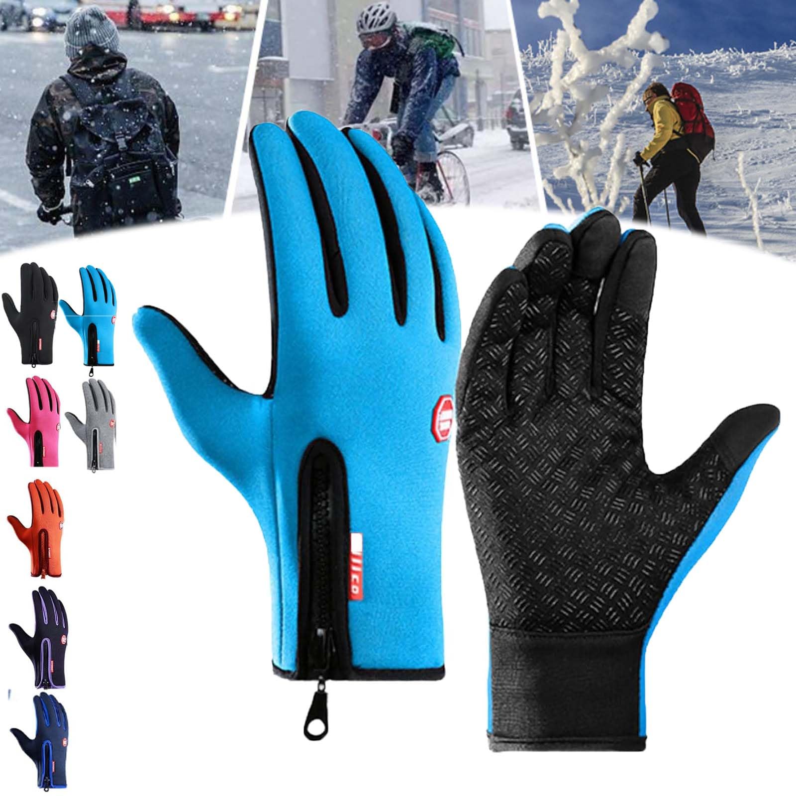 Frostfit - Thermo Handschuhe, Thermo Handschuhe Herren Frostfit, Frostfit Thermo Handschuhe Damen, Frostfit Handschuhe Mit Wasserabweisender Beschichtung Und Touchscreen-Funktion (Blau,S) von YBOEG