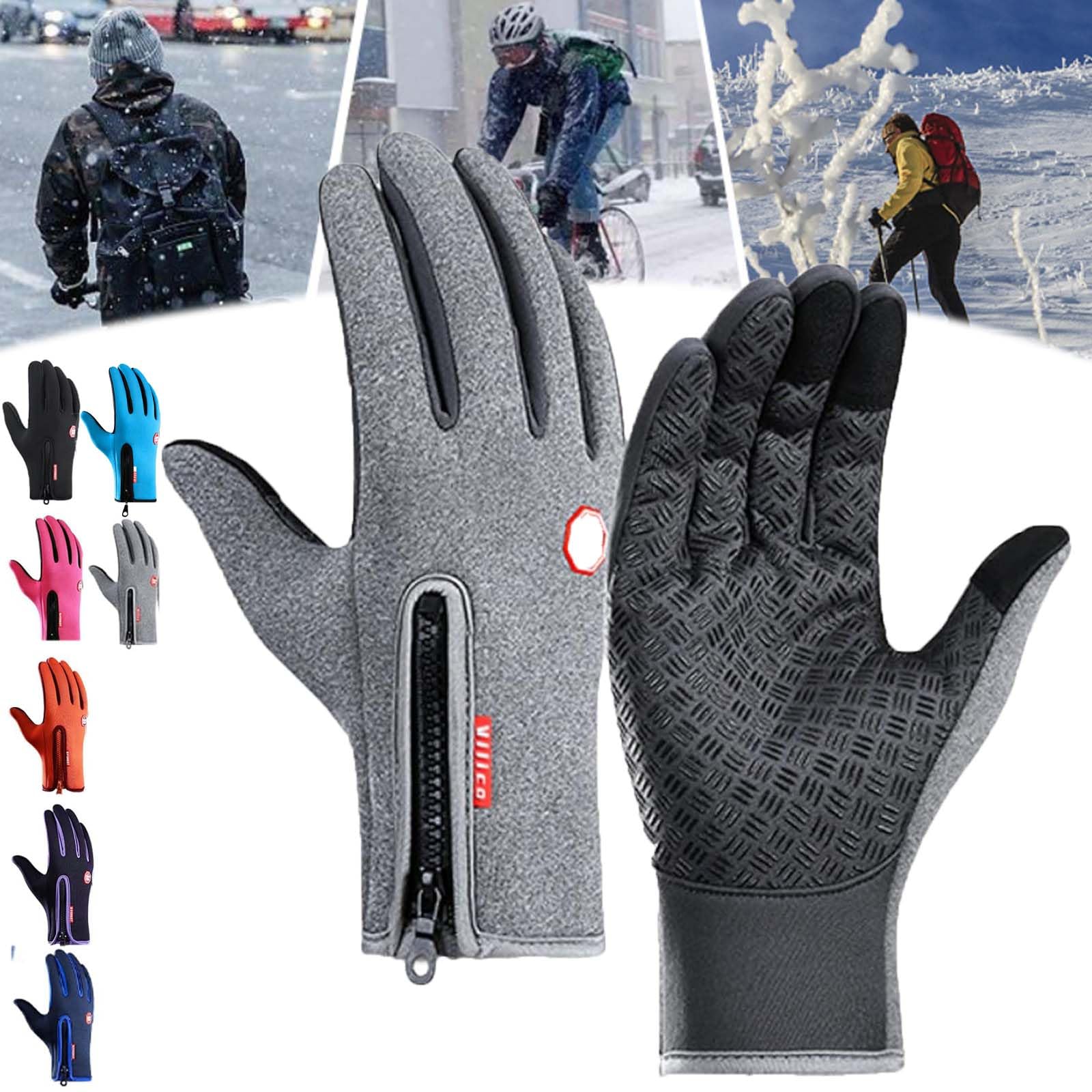 Frostfit - Thermo Handschuhe, Thermo Handschuhe Herren Frostfit, Frostfit Thermo Handschuhe Damen, Frostfit Handschuhe Mit Wasserabweisender Beschichtung Und Touchscreen-Funktion (Grau,L) von YBOEG