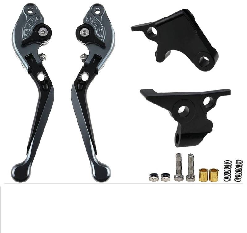 YBRAVO Brake Clutch Levers Für h&ond&a FJS 400 Silber Flügel SW-T400 2006-2011 SW-T 400 SWT Motorrad Klappbar Ausziehbar CNC Einstellbare Kupplung Bremshebel von YBRAVO