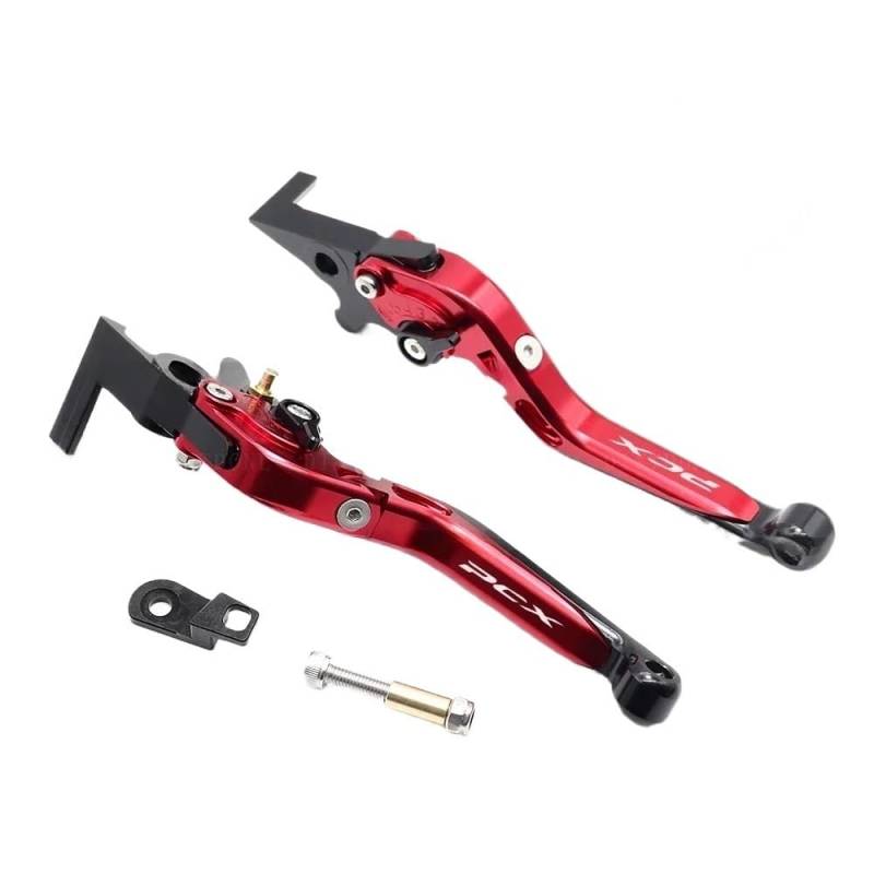 YBRAVO Brake Clutch Levers Für h&ond&a PCX 160 PCX160 2021 2022 Vorne Hinten Bremshebel Motorrad Zubehör Einparkhilfe Einstellbare Stretch Falten Spurstange von YBRAVO