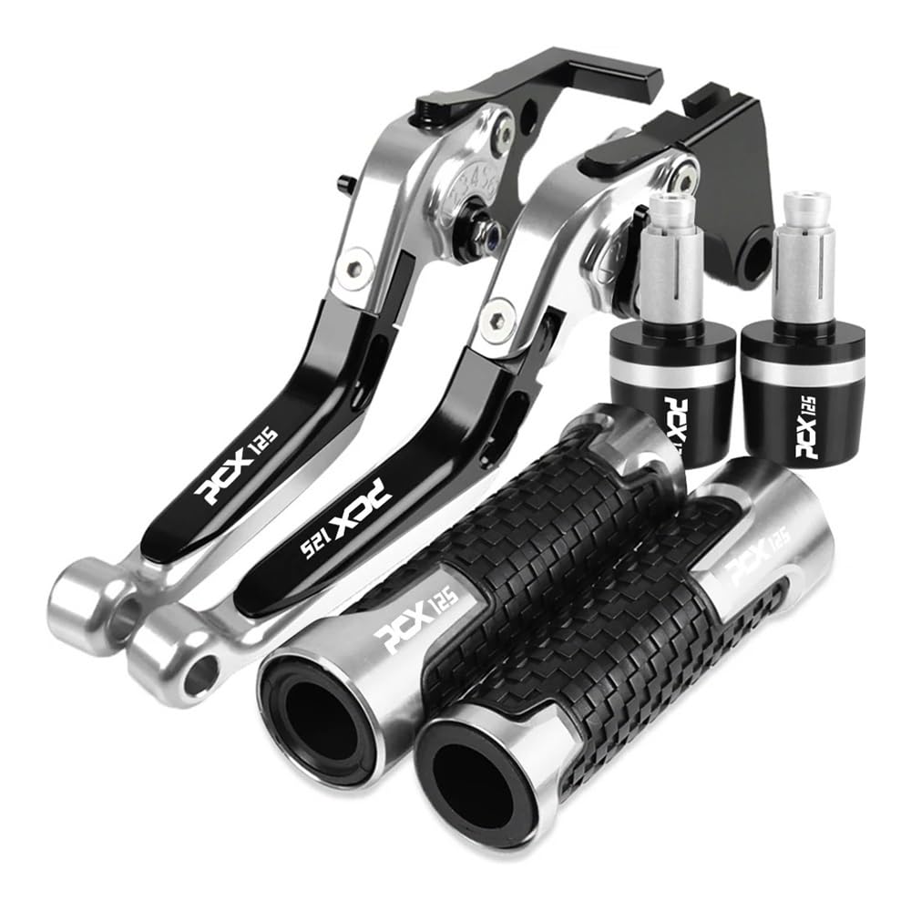 YBRAVO Brake Clutch Levers Für h&ond&a PCX125 PCX 125 2010-2022 2023 2021 Alle Jahre Motorradzubehör Einstellbare CNC-Bremskupplungshebel Lenkergriffe von YBRAVO