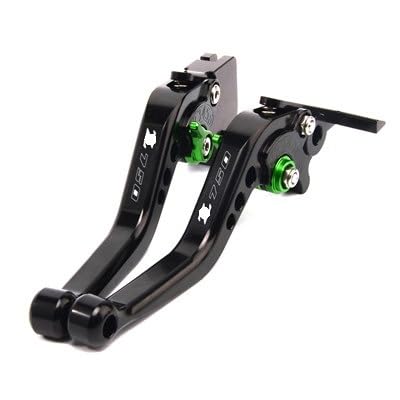 YBRAVO Brake Clutch Levers Motorradzubehör Aluminium Kurz Bremskupplungshebel Logo Z750 Für Kawasaki Z750 Z 750 2007 2008 2009 2010 2011 2012 von YBRAVO