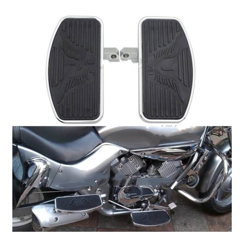 YBRAVO Fußrasten Motorrad Motorrad Vorne/hinten Fußrasten Fußstützen Dielen Trittbretter Für K&awasaki Vu&lcan 800 400 VN400 VN800 Classic Custom von YBRAVO