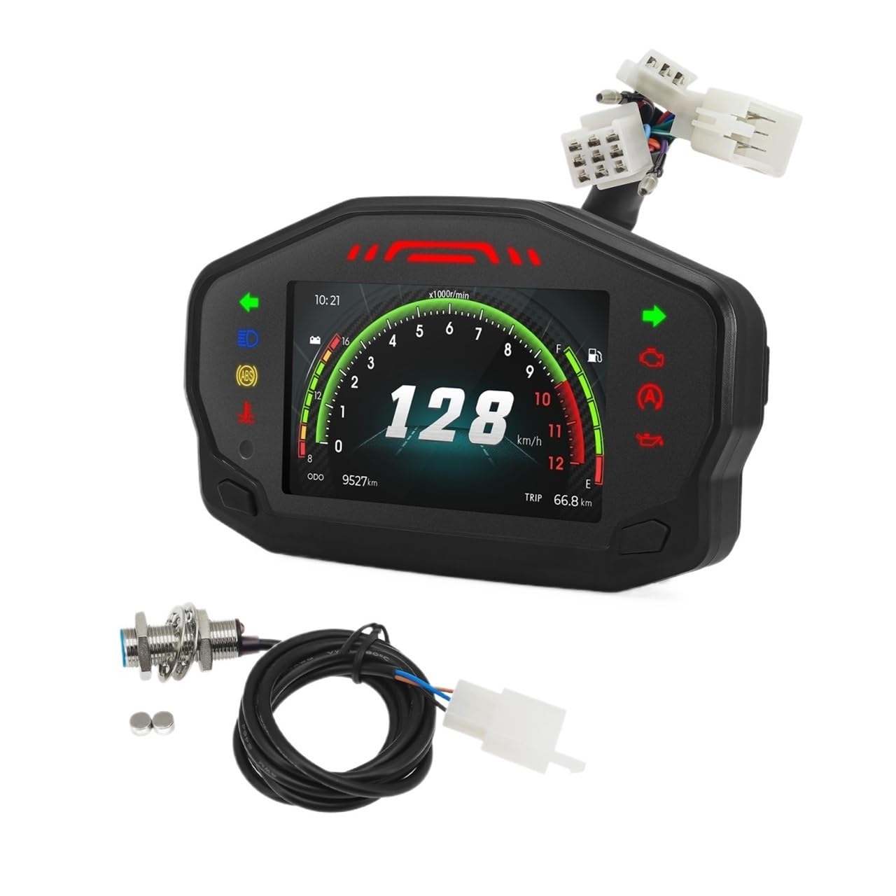 YBRAVO Motorrad-Kilometerzähler Universal Motorrad Digitaler Tachometer Tachometer Kilometerzähler Geschwindigkeitsmesser Dashboard Kilometerzähler von YBRAVO