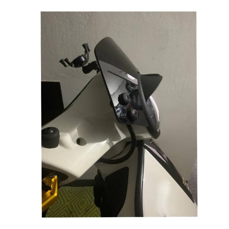 YBRAVO Motorrad Windabweiser Windschild Windschutzscheiben-Flyscreen-Windschutzabweiser Mit Halterung Für Vespa GTS 125 200 300 GT200 GTS300 GTV300 LX50 LX125 von YBRAVO