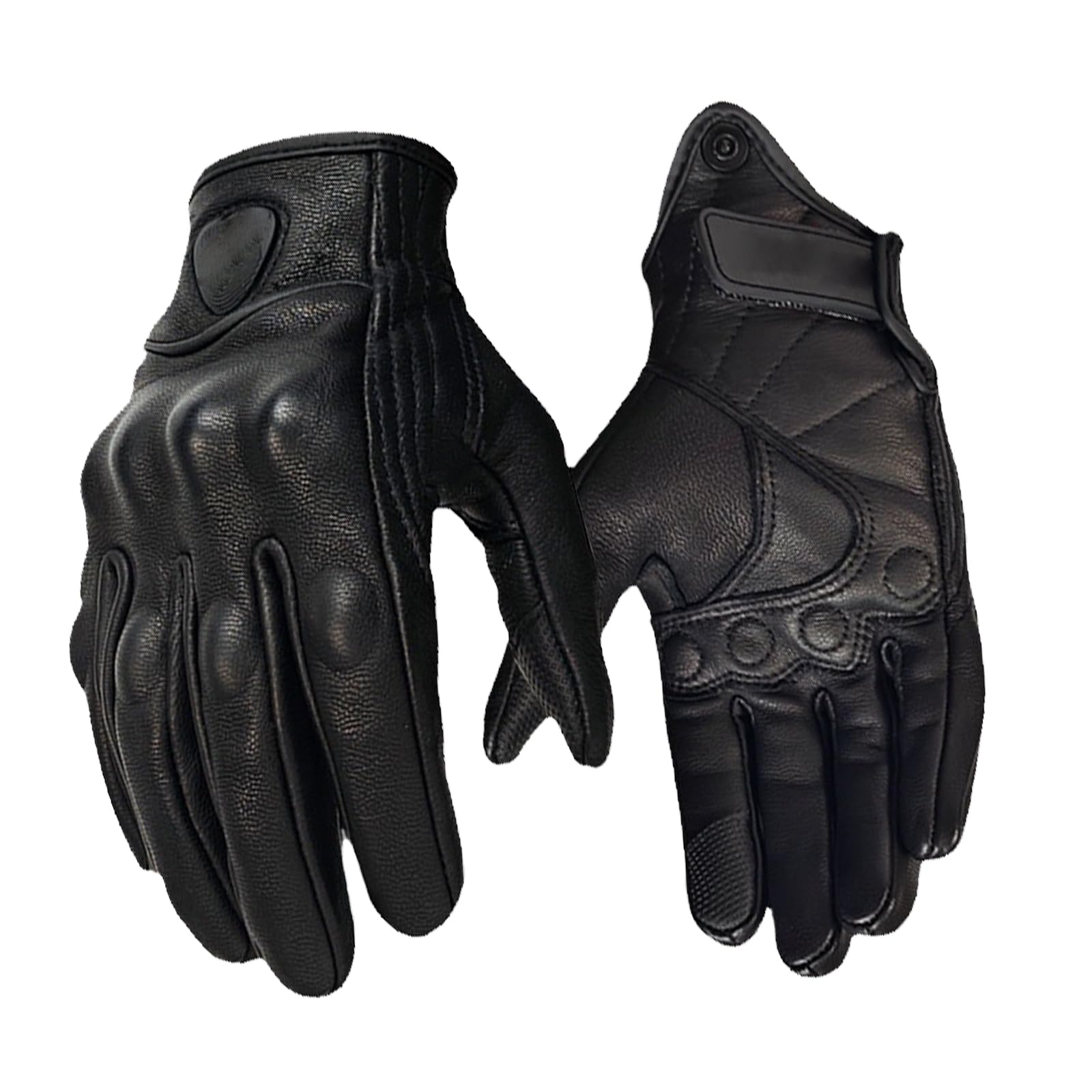 YCHUCH Atmungsaktive Retro-Vollfinger-Motorradhandschuhe mit Touch-Funktion für Fahrer, Outdoor, Fahrrad, Schutzausrüstung, vier Jahreszeiten von YCHUCH