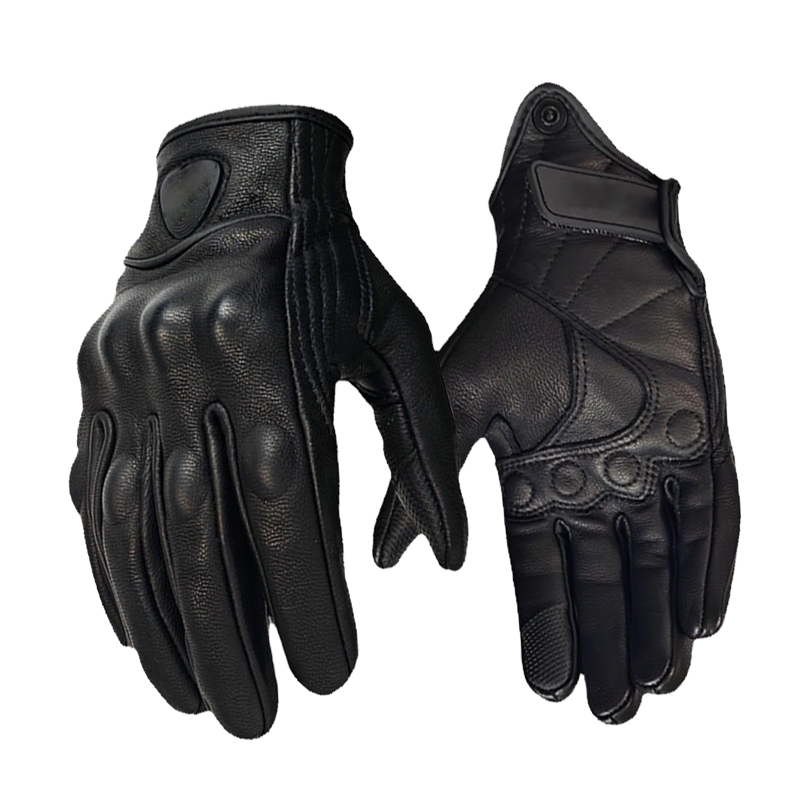 YCHUCH Atmungsaktive Retro-Vollfinger-Motorradhandschuhe mit Touch-Funktion für Fahrer, Outdoor, Fahrrad, Schutzausrüstung, vier Jahreszeiten von YCHUCH