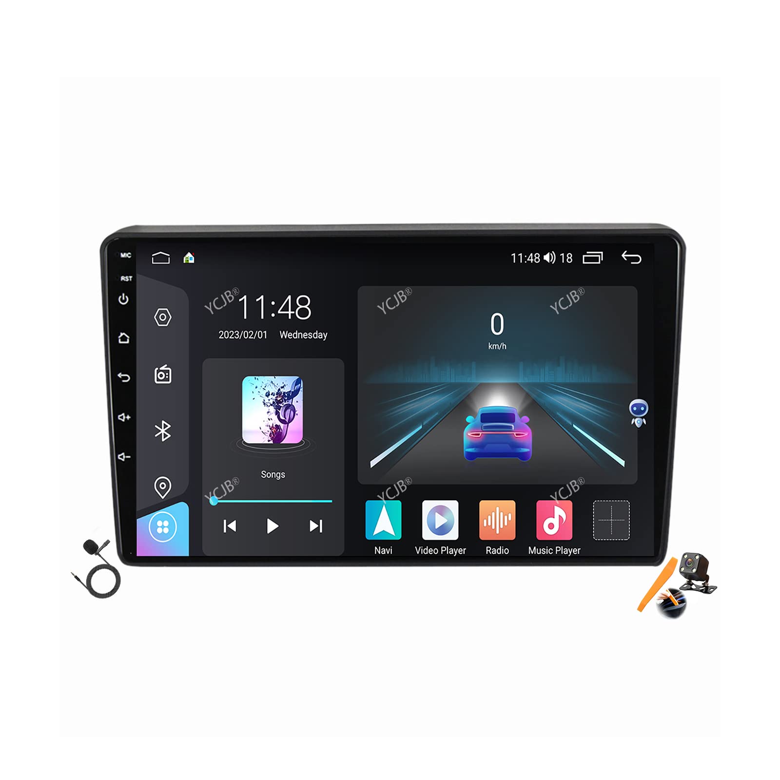 YCJB Android 12.0 Autoradio Stereo Navi für Hy-undai H1 2007-2015 Sat GPS Navigation 9 Zoll Touchscreen Multimedia Player FM BT Receiver mit 4G 5G WiFi SWC DSP Carplay,M700s von YCJB