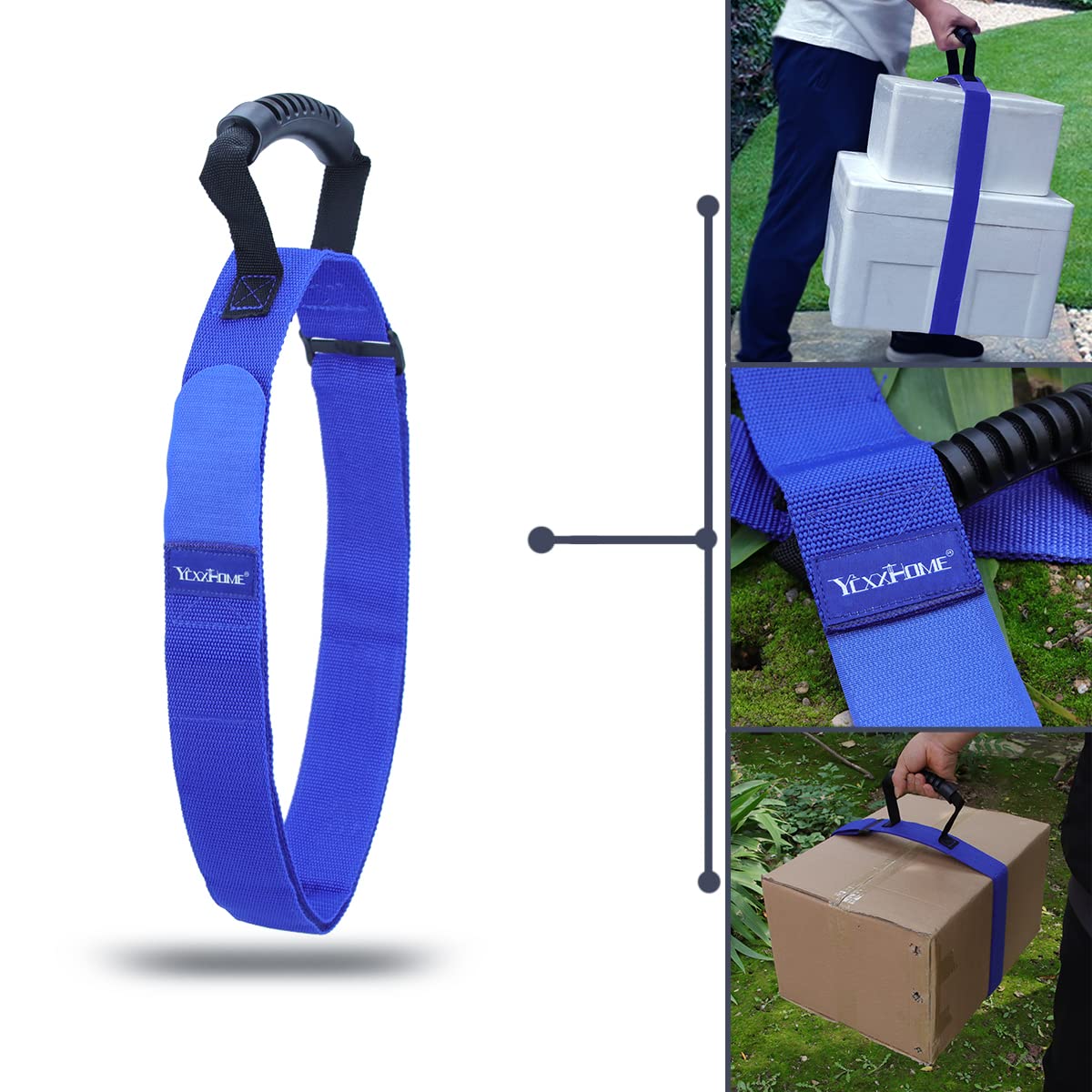 Strapazierfähiger Gepäck-Zurrgurt-Halter für sperrige Gegenstände mit Griff XL-Spanngurt Verstellbarer Gurt eng für einen sicheren Halt ideal für sperrige Gegenstände auf Reisen (blau) von YCXX-HOME