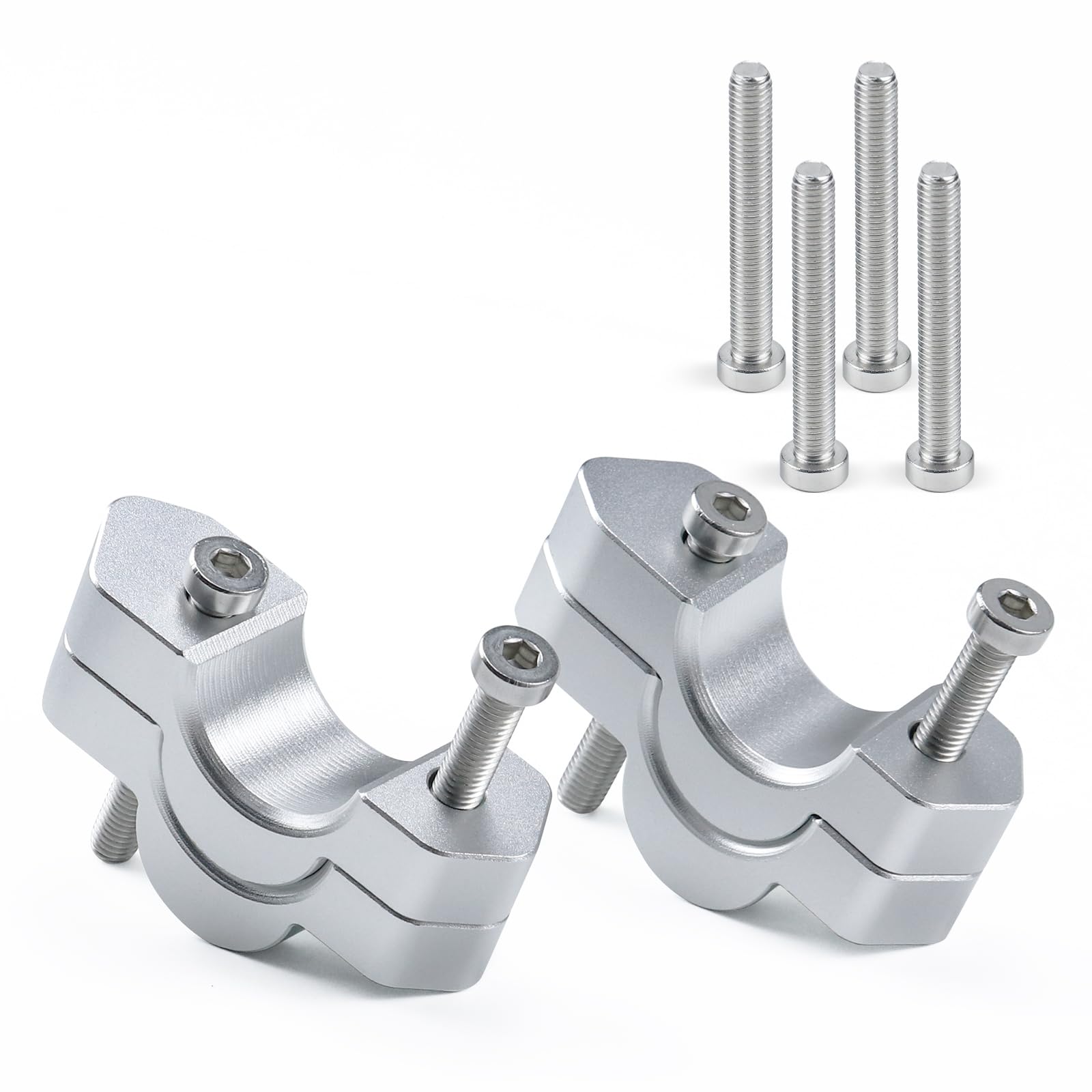 YDADV Motorrad Lenker Risers Klemmadapter für BMW R 1300GS R 1300 GS 2023 2024- Zubehör (Silber) von YDADV