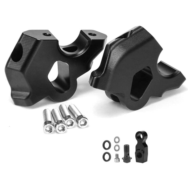 YDADV Motorrad Lenker Risers Lenker Klemme Adapter verlängern für BMW R 1300 GS R1300GS 2023 2024- Zubehör (Schwarz) von YDADV