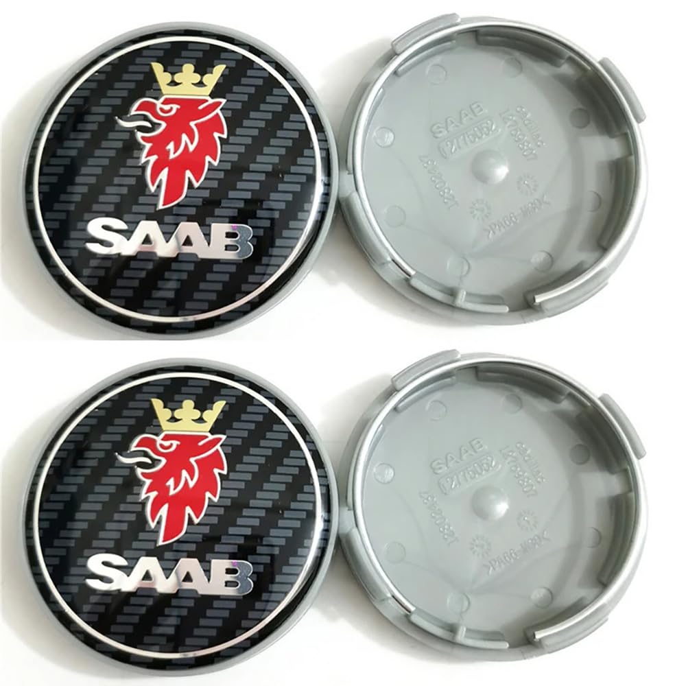 4 Stück Nabendeckel für SAAB 9-3 9-5 9-2x 9-5x Car Rad Center Hub Cap Auto Styling Felgen Abdeckung Badge Emblem Aufkleber Radnabenkappen von YDDNRBU