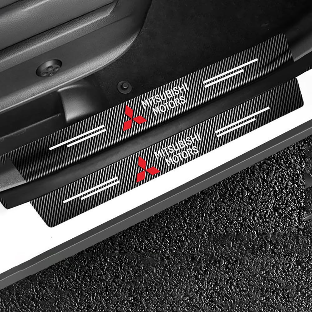 Auto Einstiegsleisten Schutzfolie für Mitsubishi Outlander PHEV 2016-2019 Auto Türschweller Kratzschutz Abdeckung Protector Pedal Aufkleber, Styling ZubehöR,Built-In von YDDNRBU
