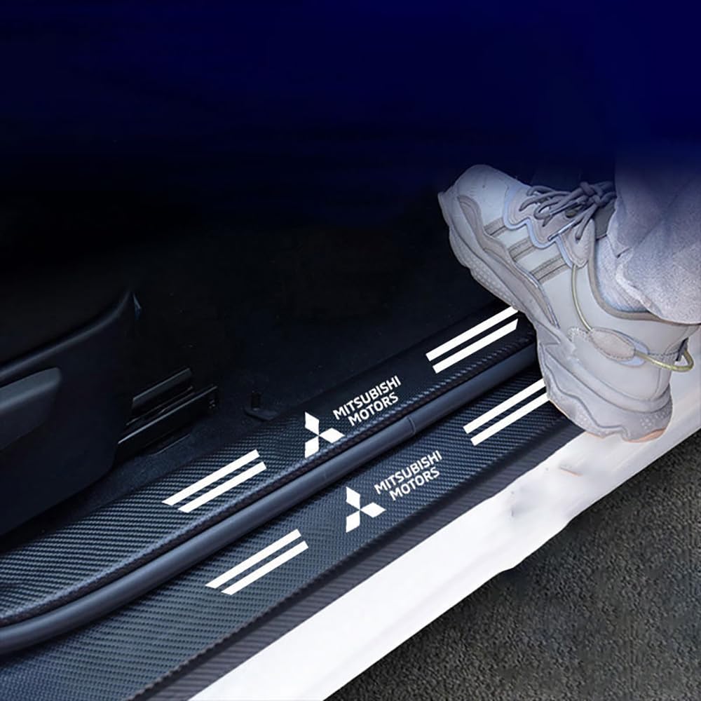 Auto Einstiegsleisten Schutzfolie für Mitsubishi Outlander PHEV 2016-2019 Auto Türschweller Kratzschutz Abdeckung Protector Pedal Aufkleber, Styling ZubehöR von YDDNRBU