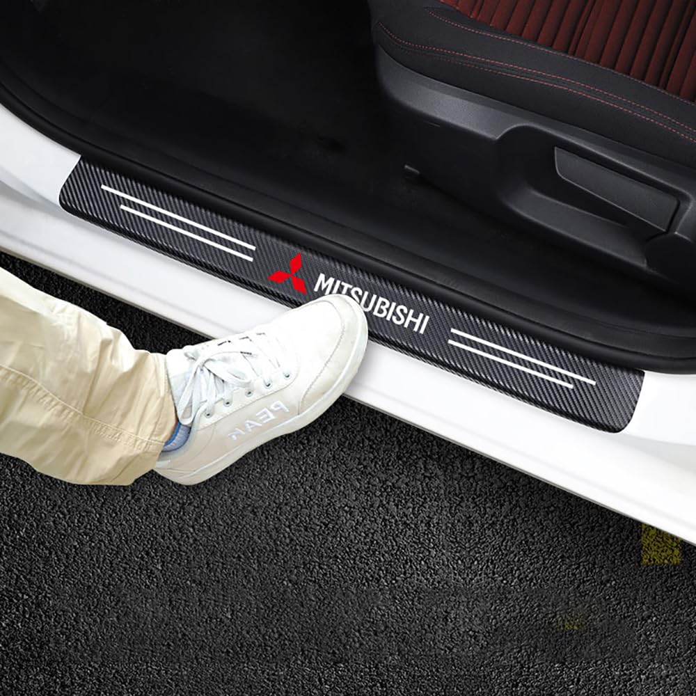 Auto Einstiegsleisten Schutzfolie für Mitsubishi Pajero ASX 2019-2023 2024 Auto Türschweller Kratzschutz Abdeckung Protector Pedal Aufkleber, Styling ZubehöR von YDDNRBU