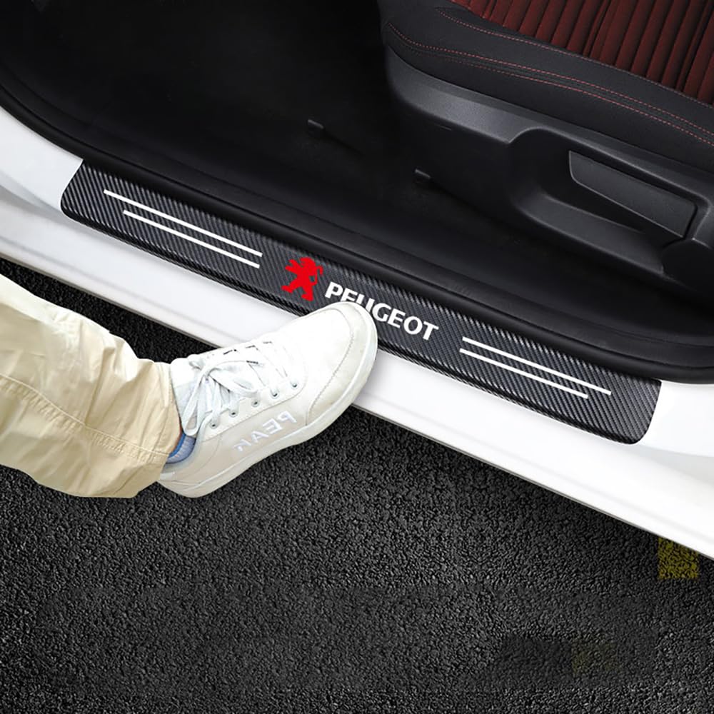 Auto Einstiegsleisten Schutzfolie für Peugeot 5008 2023 2022 2021 2020 2019 Auto Türschweller Kratzschutz Abdeckung Protector Pedal Aufkleber, Styling ZubehöR von YDDNRBU