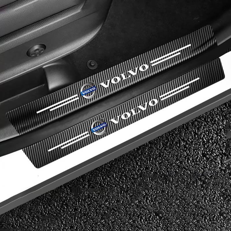 Auto Einstiegsleisten Schutzfolie für Volvo V40 2016 2017 2018 2019 2020 Auto Türschweller Kratzschutz Abdeckung Protector Pedal Aufkleber, Styling ZubehöR,External von YDDNRBU