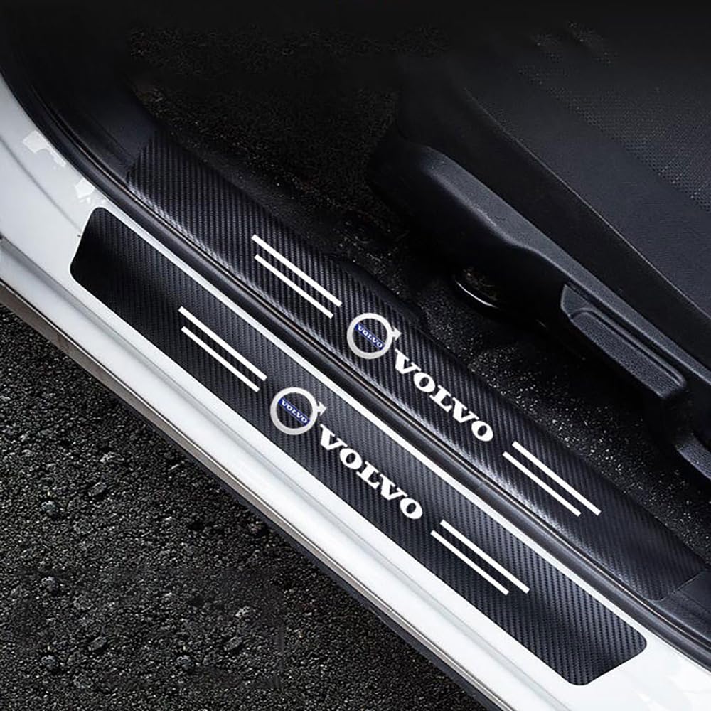 Auto Einstiegsleisten Schutzfolie für Volvo V40 2016 2017 2018 2019 2020 Auto Türschweller Kratzschutz Abdeckung Protector Pedal Aufkleber, Styling ZubehöR von YDDNRBU