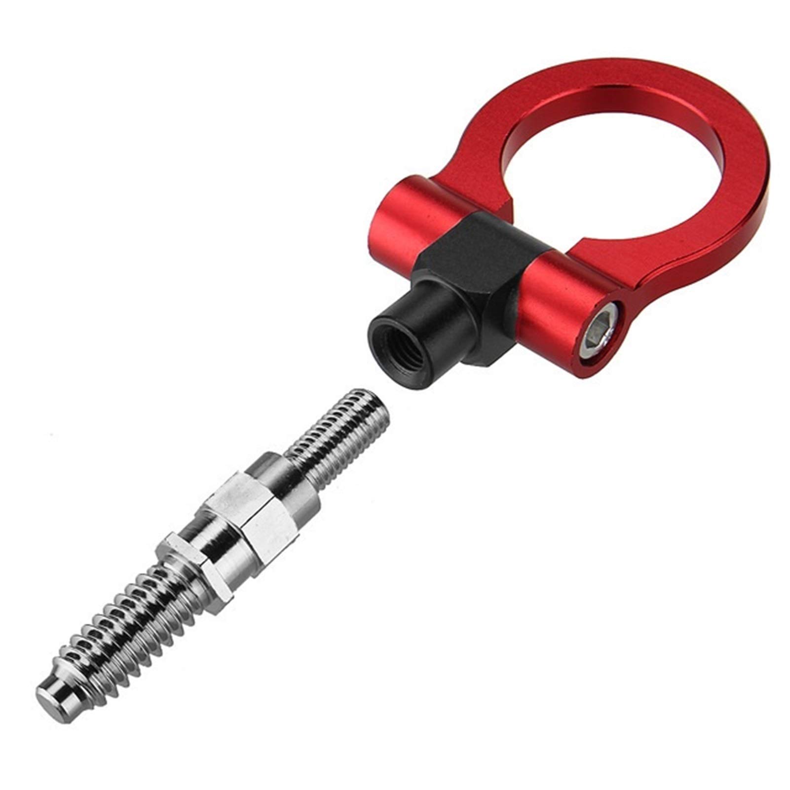 Abschleppstange,Abschlepphaken 1 stücke Universal Auto Abschlepphaken Passend for Auto Auto Anhänger Ring Abschlepphaken Auge Abschleppen Bunte(Red) von YDFJKKL