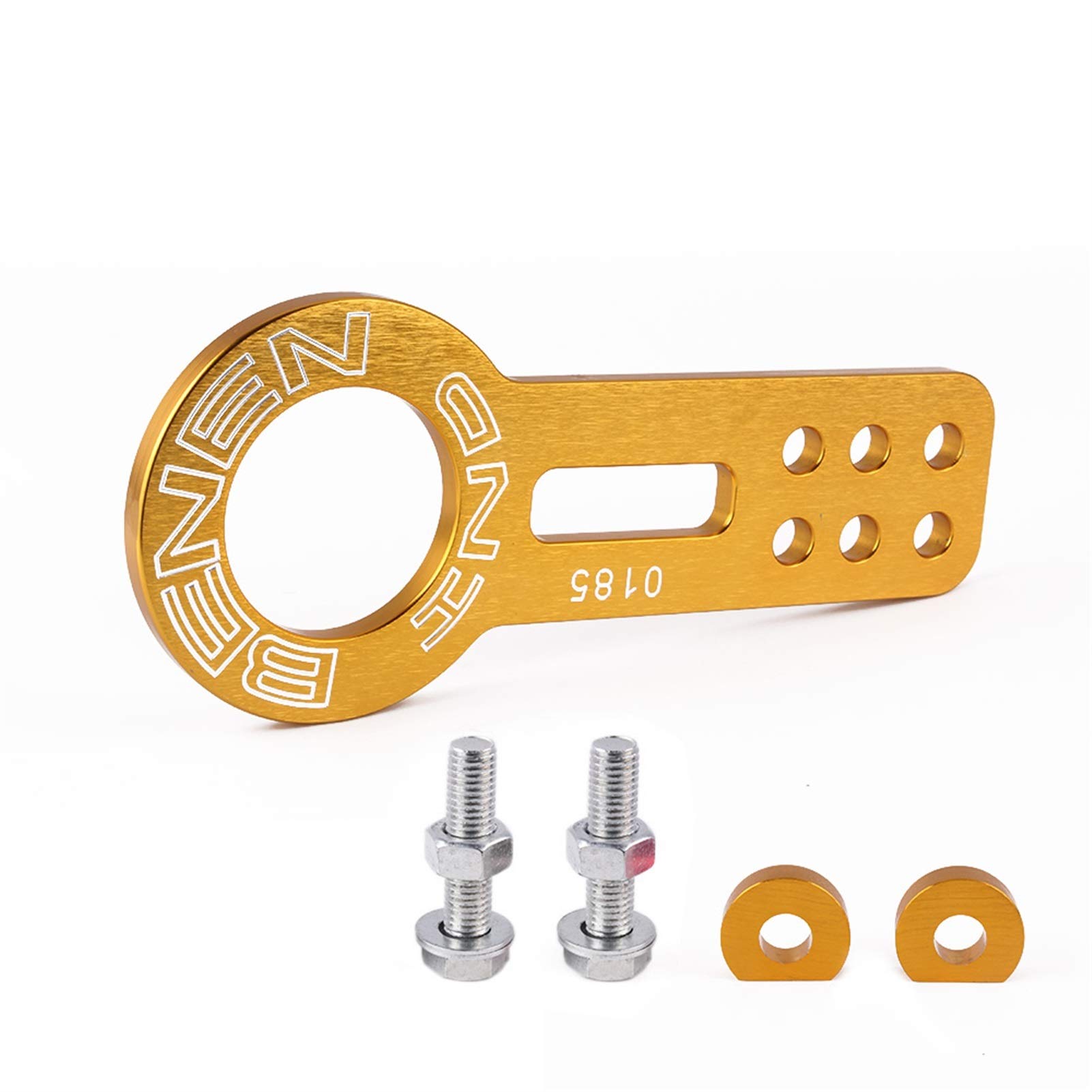 Abschleppstange,Abschlepphaken Aluminiumauto-Front-Tow-Haken-Fit Für Auto-Auto-Anhänger-Ring-Stil Eloxiert Bunt(Gold) von YDFJKKL